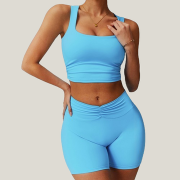 כחול HORIZON סט קצר