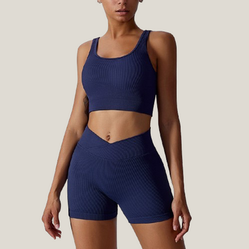 כחול EVE סט קצר